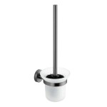 Kielle - Oudee WC štětka nástěnná s držákem, matné sklo/gun grey 40502037