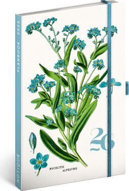 NOTIQUE Planbook diář/notes Herbář 2026, 13 x 21 cm