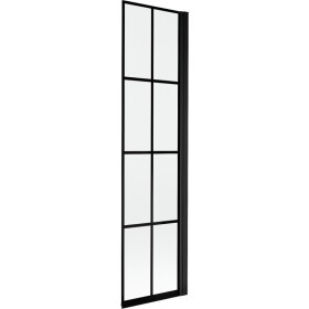 MEXEN - MIST vanová zástěna 50x150 cm 6mm 1-s, černá, dekor, pravá 8A9-050-001-70-77-P