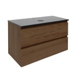 Koupelnová skříňka s technickým kamenem SAT B-Way 99x30x45 cm ořech mat BWAY100NUTTK BWAY100NUTTK