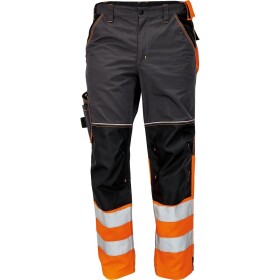 CRV Cerva Montérkové kalhoty KNOXFIELD HI-VIS DW pasové antracit-oranžové dole reflexní pruhy 46 antracit-oranžové