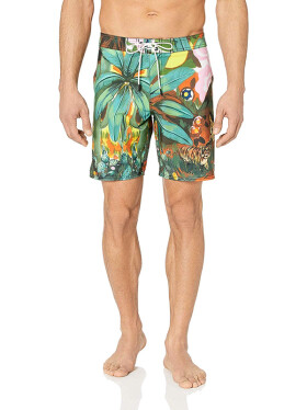 RVCA MEL G TIGER PALM TRU TROPICAL pánské koupací kraťasy - 32