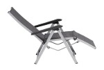 KETTLER BASIC PLUS PADDED relaxační, polohovací, hliníkové křeslo - stříbrná / antracit