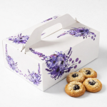 Výslužková krabice s rukojetí Lila 26x18x9,5cm