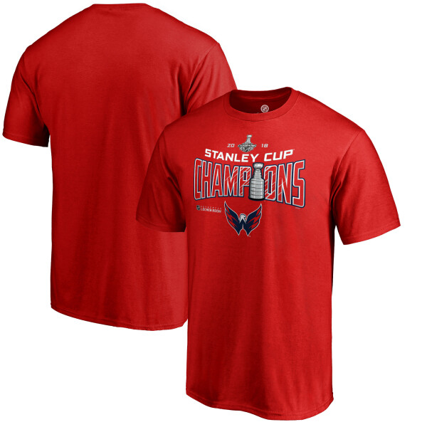 Fanatics Pánské tričko Washington Capitals 2018 Stanley Cup Champions Locker Room Appeal Play Red Velikost: