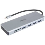 Hyper USB-C Univerzální dokovací stanice pro MacBook M1 / 2 x USB-C / 2 x HDMI / 2 x USB 3.0 / RJ45 / MicroSD / SD / pod (HDM1H-GL)