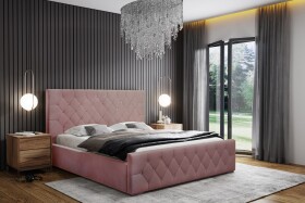 FRONTI Postel MODEL 01 200x200 starorůžová - MAGIC VELVET 2257