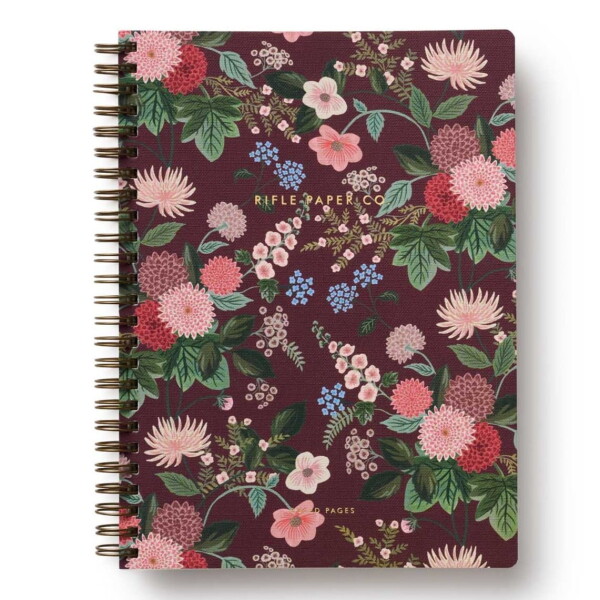 Rifle Paper Co. Kroužkový notes Dahlia, červená barva, papír