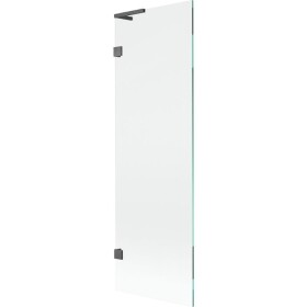 MEXEN/S - Lunar L vanová zástěna FIX 60 x 150, transparent, grafit kartáčovaná 897L-060-000-66-00