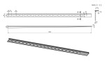 SAPHO - Spádová lišta, levá, výška 12, délka 1000, nerez mat SPD12-L