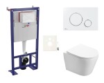 Cenově zvýhodněný závěsný WC set SAT do lehkých stěn / předstěnová montáž + WC SAT Infinitio SIKOSSIN70 SIKOSSIN70