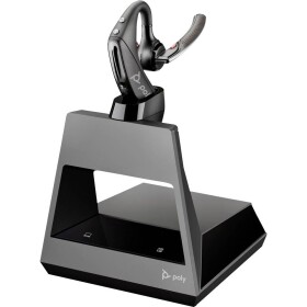HP Poly Voyager5200 Office Headset do uší (In Ear) Bluetooth®, Bez kabelu černá se základní stanicí Bluetooth®
