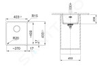 FRANKE - Maris Fragranitový dřez MRG 110-37, 370x400 mm, bílá led 125.0698.002