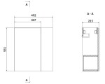 CERSANIT - Umyvadlová skříňka LARGA 50X22, bílá DSM FSC MIX CREDIT SGSCH-COC-007574 S932-110-DSM