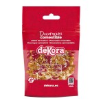 Dortisimo Dekora cukrové zdobení Hvězdičky zlaté a hůlky červené (100 g)
