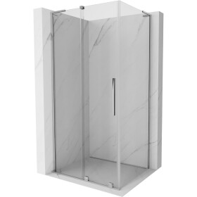 MEXEN/S - Velar L sprchový kout, posuvné dveře 100 x 110, transparent, chrom 871-100-110-03-01