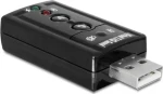 DeLock Externí zvuková karta USB 2.0 A - 2x 3.5mm jack černá (63926)