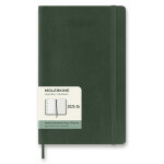 18měsíční diář Moleskine 2025-26 - tvrdé desky, L, týdenní - tm. zelený