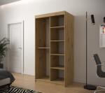 Šatní skříň Abi Jodelka 1 Barva korpusu: Dub artisan, Rozměry: 100 cm, Dveře: Bílá mat