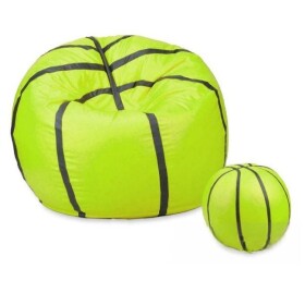 FRONTI Sedací vak - míč basketballový + taburet - zelený