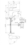 IDEAL STANDARD - Cerabase Umyvadlová baterie s výpustí, Blue Start, chrom BC831AA