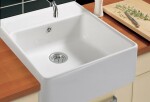 VILLEROY & BOCH - Keramický dřez Single-bowl sink Stone white modulový 595 x 630 x 220 bez excentru 632061RW