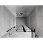 MEXEN/S - Mist L sprchové dveře křídlové pravé 100, černá dekor, černá 8A4L-100-000-70-77-P