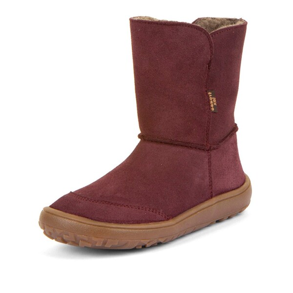 Dívčí zimní barefoot boty TEX SUEDE Bordeaux G3160250-1 - 31