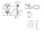 GROHE - Uniset Set předstěnové instalace, klozetu, sedátka SoftClose a tlačítka Skate Cosmopolitan, kartáčovaný Hard Graphite SANI15BB5102