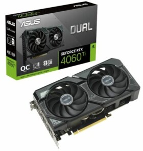 ASUS Dual GeForce RTX 4060 Ti SSD OC 8GB / 2310 - 2565 MHz / 8GB GDDR6 / 128bit / 1x HDMI + 3x DP / (8) (90YV0JS0-M0NA00)