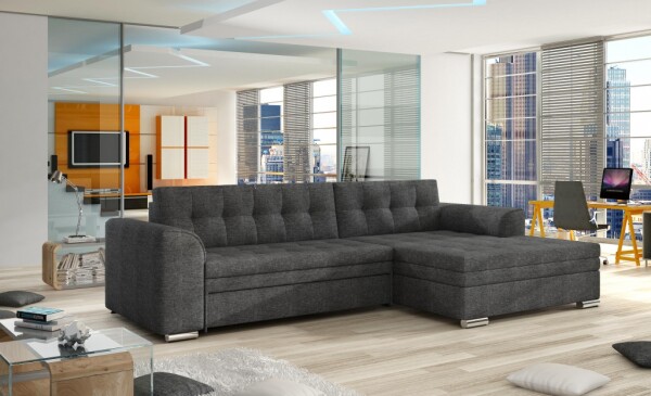 Sedací souprava Conforti Provedení: Pravá varianta, látka: Sawana 05 dark grey