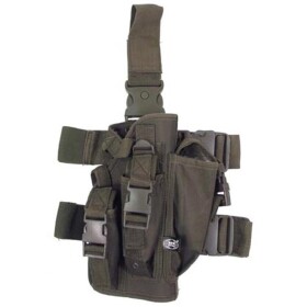 Pouzdro na zbraň - stehenní Import 2 pravé - olivové