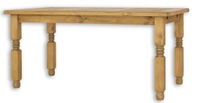 ARTEN (NANO Systems s.r.o.) Rustikální jídelní stůl POPRAD MES01B - borovice (světlý/tmavý vosk) ROZMĚR: (š/h/v) 120 x 80 x 76 cm