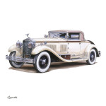 Nástěnný kalendář poznámkový 2027 Notique Classic Cars – Václav Zapadlík 2027, PLASTIC FREE, 30 x 30 cm