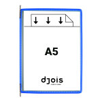 Djois závěsný rámeček s kapsou, A5, otevřený shora, modrý, 10 ks