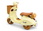 Mamido Dětský elektrický skútr Vespa 2x35W béžový
