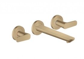 AXOR - Citterio C Umyvadlová baterie pod omítku, s výpustí, 3-otvorová instalace, EcoSmart, kartáčovaný bronz 49070140