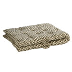 MADAM STOLTZ Bavlněná matrace Off white / Green / Burgundy 70 × 180 cm, krémová barva, textil