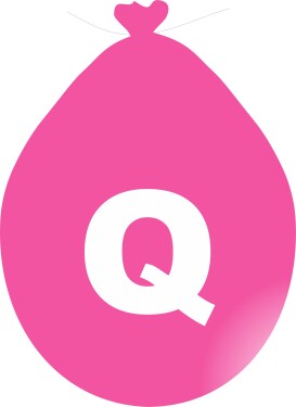 Balónek písmeno Q růžové balonky.cz Balónek písmeno Q růžové balonky.cz