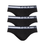 Pánské slipy 3PACK UM0UM01227 Černá s bílou - Tommy Hilfiger černá s bílou S/M