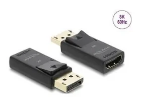 Delock DisplayPort (M) - HDMI (F) černá / Video adaptér / aktivní / podpora HDR10 / podpora 1080p (61084)
