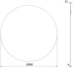MEXEN - Alto zrcadlo 90 cm 9853-090-090-000-00