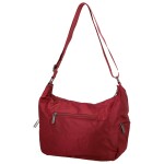 Trendy dámská textilní crossbody kabelka Coveri Iballa, červená