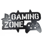 Dřevěná nástěnná dekorace Gaming zone černé