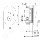 STEINBERG - 100 Baterie pod omítku pro 2 spotřebiče, kartáčovaný nikl 100 2103 3 BN