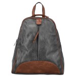 Trendy dámský koženkový kabelko-batůžek Lykos, šedý