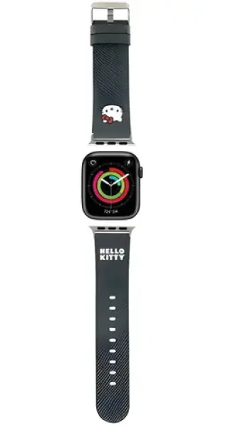 Hello Kitty Kitty Head řemínek černá / Řemínek pro Apple Watch / 38/40/41mm (HKAWMPGKHK)