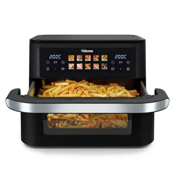 Tristar FR-9078 černá / Dualzone Flex horkovzdušná fritéza / 2800W / 10l / 80°C - 200°C / 10 programů (FR-9078)