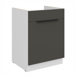 Spodní skříňka pod dřez Aria 60 ZL 1S BB - Premium Box Barva korpusu: Bílá, Barva dvířek: GR - Graphite AFM