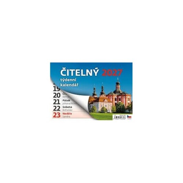 Kalendář stolní 2027 - Čitelný týdenní